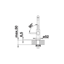 Кухонний змішувач Blanco LANORA (523122) нержавіюча сталь