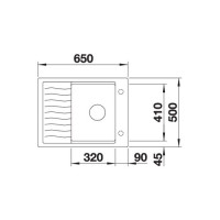 Кухонна мийка Blanco ELON 45S (524815) темна скеля