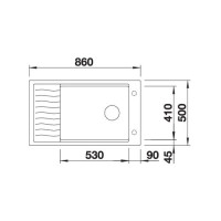 Кухонна мийка Blanco ELON XL 8S (524867) сірий беж