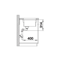 Кухонна мийка Blanco ETAGON 500-U (525154) базальт