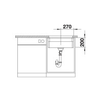 Кухонна мийка Blanco ETAGON 500-U (525154) базальт