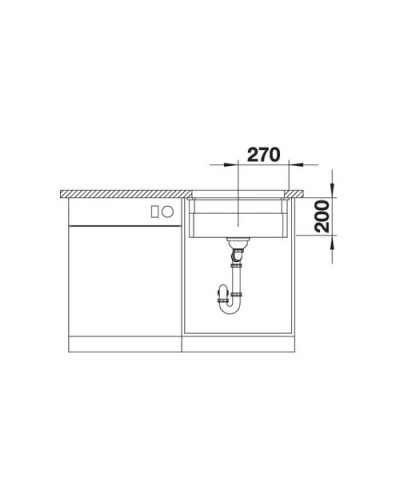 Кухонна мийка Blanco ETAGON 500-U (525154) базальт