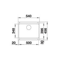 Кухонна мийка Blanco ETAGON 500-U (525155) чорний