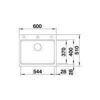 Кухонна мийка Blanco ETAGON 6 (524540) темна скеля