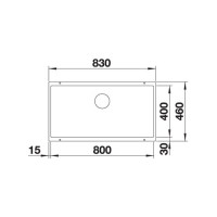 Кухонна мийка Blanco SUBLINE 800-U (523150) кава
