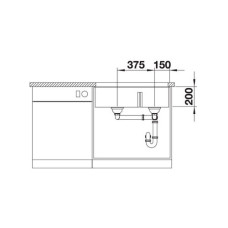Кухонна мийка Blanco SUBLINE 430/270-U (523151) антрацит