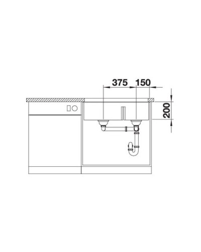 Кухонна мийка Blanco SUBLINE 430/270-U (523151) антрацит