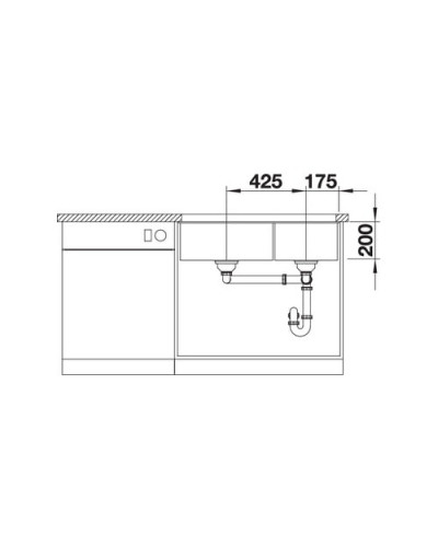 Кухонна мийка Blanco SUBLINE 480/320-U (523584) антрацит