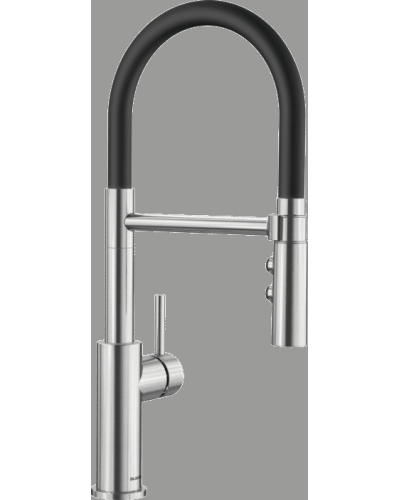 Кухонний змішувач Blanco CATRIS-S Flexo UltraResist (525792) нерж. сталь/чорний