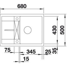 Кухонна мийка Blanco METRA 45S Compact (525913) чорний
