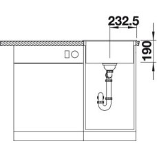 Кухонна мийка Blanco DALAGO 45 (525869) чорний