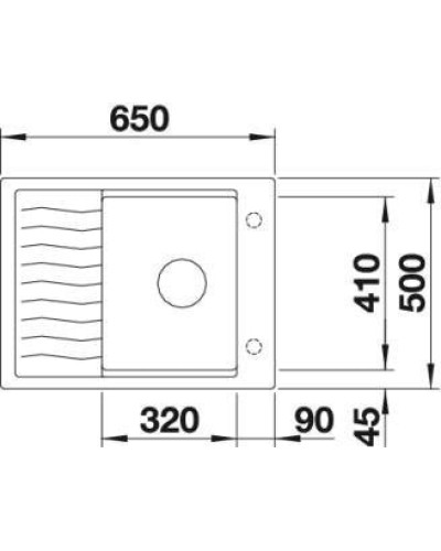 Кухонна мийка Blanco ELON 45S (525879) чорний