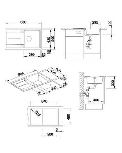 Кухонна мийка Blanco METRA 5S (525918) чорний