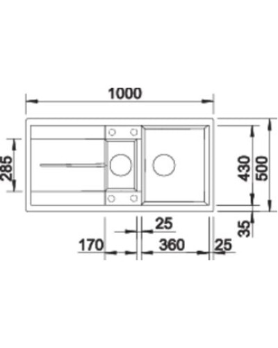 Кухонна мийка Blanco METRA 6S (525926) чорний