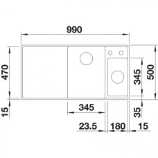 Кухонна мийка Blanco AXIA III 6S-F (524666) білий