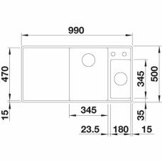 Кухонна мийка Blanco AXIA III 6S-F (524669) антрацит