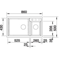 Кухонна мийка Blanco METRA 9 (525936) чорний