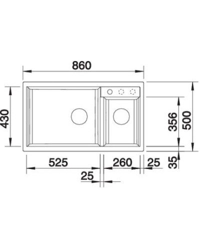 Кухонна мийка Blanco METRA 9 (525936) чорний