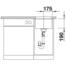 Кухонна мийка Blanco SUBLINE 320-U (525983) чорний