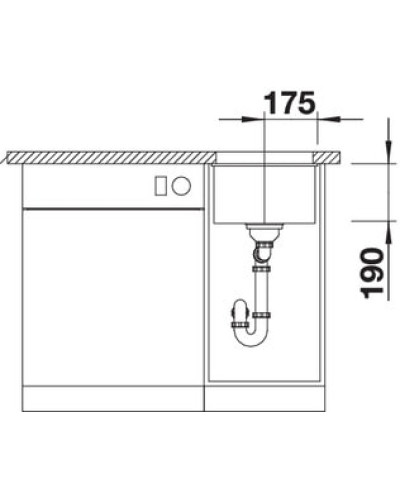 Кухонна мийка Blanco SUBLINE 320-U (525983) чорний