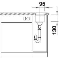 Кухонна мийка Blanco SUBLINE 160-U (525981) чорний