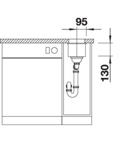 Кухонна мийка Blanco SUBLINE 160-U (525981) чорний