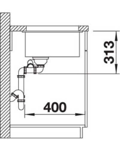 Кухонна мийка Blanco SUBLINE 340/160-U L (525985) чорний