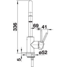 Кухонний змішувач Blanco MIDA-S (526146) чорний