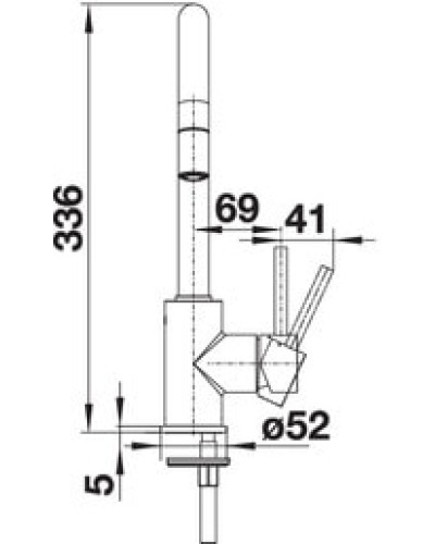 Кухонний змішувач Blanco MIDA-S (526146) чорний