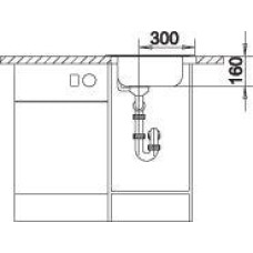 Кухонна мийка Blanco TIPO 45 C (525320) матова