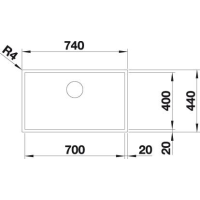 Кухонна мийка Blanco ZEROX 700-U Dark Steel (526244)