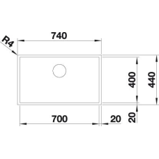 Кухонна мийка Blanco ZEROX 700-U Dark Steel (526244)