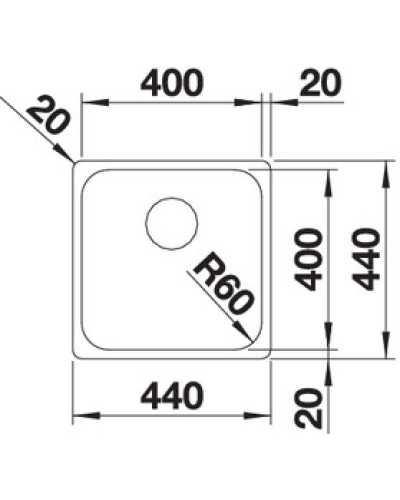 Кухонна мийка Blanco SUPRA 400-IF (526350)