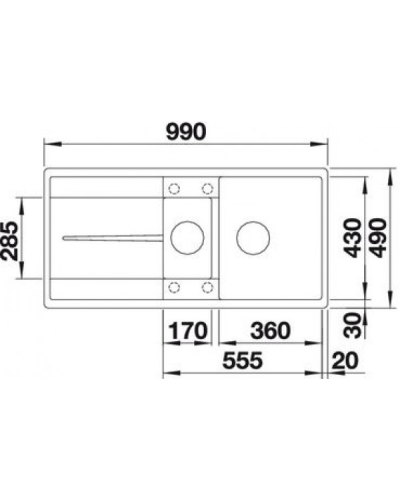 Кухонна мийка Blanco METRA 6 S-F (525929) чорний