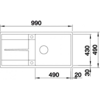 Кухонна мийка Blanco METRA XL 6 S-F (525933) чорний