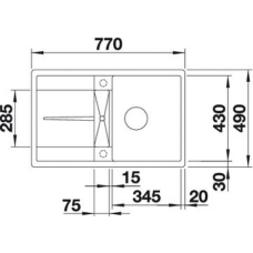 Кухонна мийка Blanco METRA 45 S-F (525917) чорний