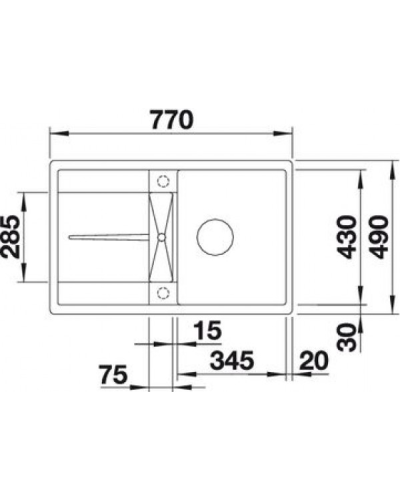 Кухонна мийка Blanco METRA 45 S-F (525917) чорний