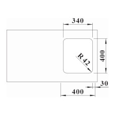 Кухонна мийка Blanco SOLIS 340-U (526115) полірована
