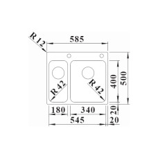 Кухонна мийка Blanco SOLIS 340/180-IF/A (526132) полірована