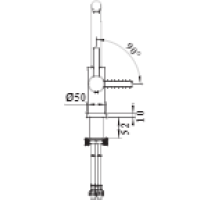 Кухонний змішувач Blanco LANORA-F (526179) нержавіюча сталь