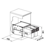 Система сортування відходів Blanco SELECT II 45/2 (526200)