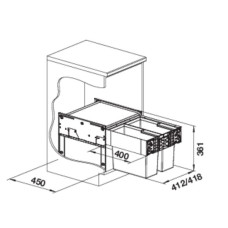Система сортування відходів Blanco SELECT II 45/2 (526200)