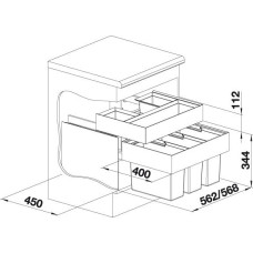 Система сортування відходів Blanco SELECT II Orga (526212)