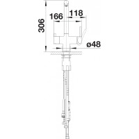 Кухонний змішувач Blanco FONTAS-S II  (525199) PVD steel