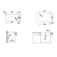 Кухонна мийка Blanco SOLIS 700-IF (526126) полірована