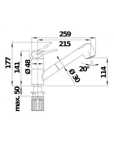 Кухонний змішувач Blanco WEGA-S II (526420) антрацит