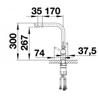 Кухонний змішувач Blanco FONTAS II (526692) PVD satin gold