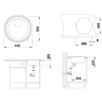 Кухонна мийка Blanco RONDOSOL-IF (514647) полірована