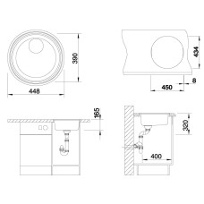 Кухонна мийка Blanco RONDOSOL-IF (514647) полірована
