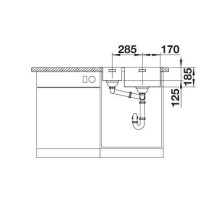 Кухонна мийка Blanco SOLIS 340/180-IF (526131) полірована